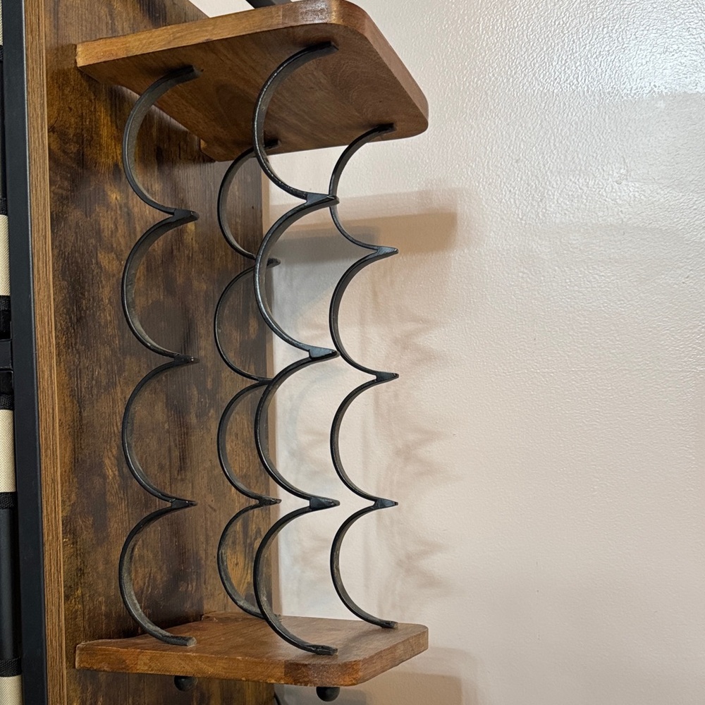 Elegant Brown and Black Wall Display Shelf